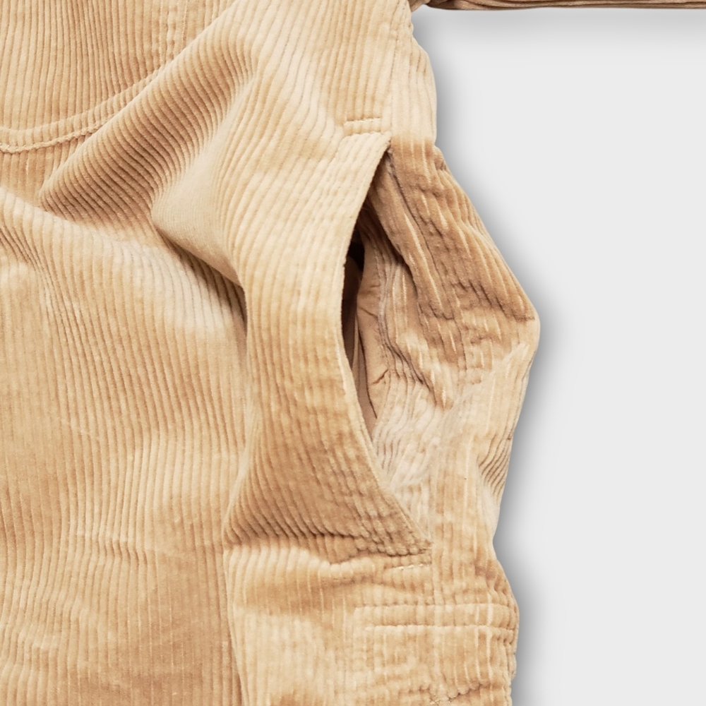 Madewell Corduroy Kentwood Oversized Shirt Tail Jacket Shacket Large Tan Pockets - Picture 7 of 14